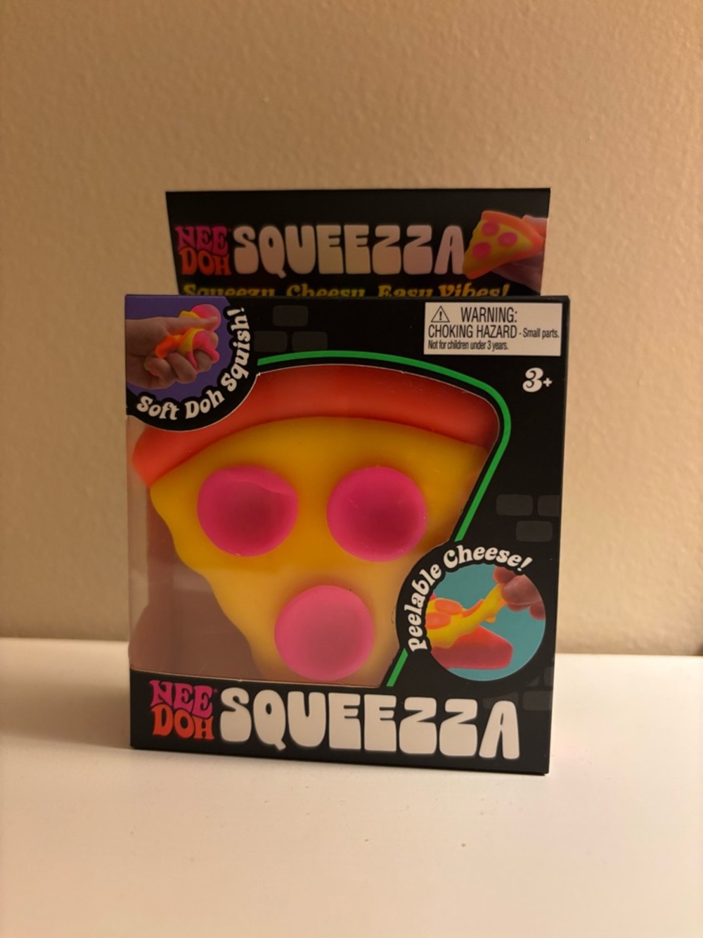 Squeezza Yellow & Pink Pizza Stress Toy